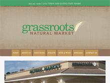 Tablet Screenshot of grassrootsnaturalfoods.com